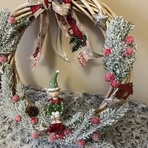 Télmanó karácsonyi koszorú - karácsony - karácsonyi lakásdekoráció - karácsonyi lakásdíszek - Meska.hu