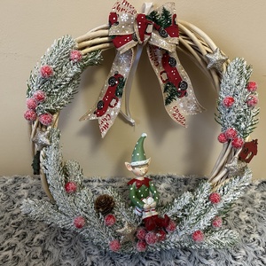 Télmanó karácsonyi koszorú, Karácsony, Karácsonyi lakásdekoráció, Karácsonyi lakásdíszek, Mindenmás, MESKA
