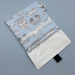 Uzsonnás tasak - autók/világoskék-fekete - táska & tok - uzsonna- & ebéd tartó - szendvics csomagoló - Meska.hu