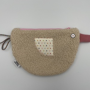 Kacsa haver pipere táska - tört fehér buklé/rózsaszín kord - táska & tok - neszesszer - Meska.hu