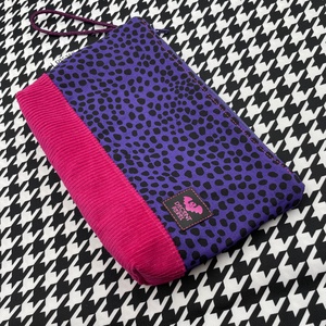 Lila-fekete foltos pipere táska magenta korddal, Táska & Tok, Neszesszer, Varrás, MESKA