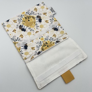 Uzsonnás tasak - méh/sárga - táska & tok - uzsonna- & ebéd tartó - szendvics csomagoló - Meska.hu