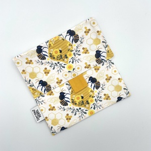 Uzsonnás tasak - méh/sárga - táska & tok - uzsonna- & ebéd tartó - szendvics csomagoló - Meska.hu