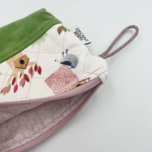 Steppelt, madaras pipere táska - narancs/fűzöld kord - táska & tok - neszesszer - Meska.hu