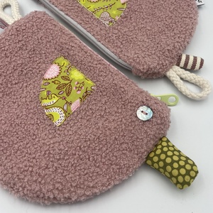 Kacsa haver pipere táska - rózsaszín buklé/zöld csőr, Táska & Tok, Neszesszer, Varrás, MESKA