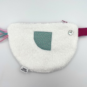 Kacsa haver pipere táska - fehér buklé/türkiz, magenta csőr - táska & tok - neszesszer - Meska.hu