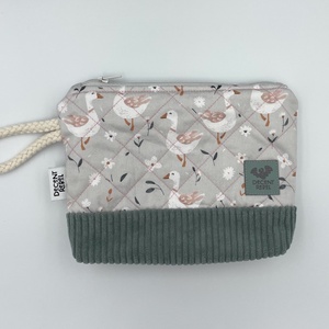 Steppelt, libás pipere táska - szürke/szürkéskék kord, Táska & Tok, Neszesszer, Varrás, MESKA