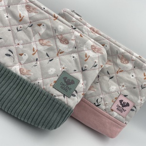 Steppelt, libás pipere táska - szürke/szürkéskék kord - táska & tok - neszesszer - Meska.hu