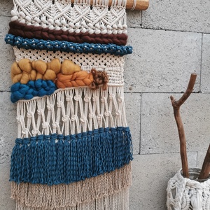 Egyedi makramé falidísz, Otthon & Életmód, Dekoráció, Fali és függő dekoráció, Álomfogó, Csomózás, MESKA