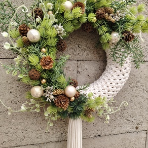 Karácsonyi ajtódísz  - otthon & életmód - dekoráció - asztal és polc dekoráció - asztaldísz - Meska.hu