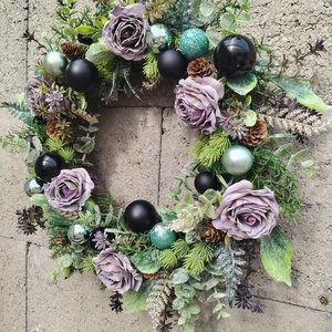 Karácsonyi ajtódísz , Otthon & Életmód, Dekoráció, Asztal és polc dekoráció, Asztaldísz, Virágkötés, MESKA