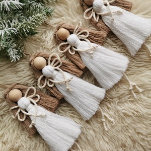 Karácsonyi makramé angyalkák, Otthon & Életmód, Dekoráció, Asztal és polc dekoráció, Asztaldísz, Virágkötés, MESKA