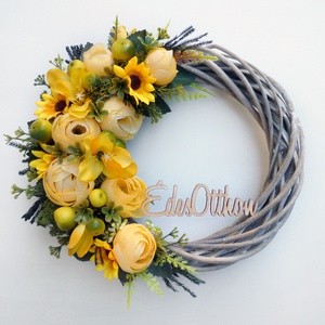 Édes Otthon napraforgós ajtódísz  - otthon & életmód - dekoráció - Meska.hu