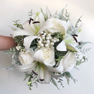 Liliomos menyasszonyi örök csokor  - esküvő - menyasszonyi- és dobócsokor - Meska.hu