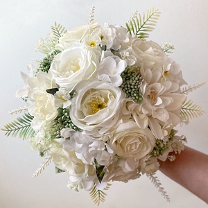 Selyemvirág menyasszonyi csokor  - esküvő - menyasszonyi- és dobócsokor - Meska.hu