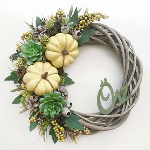 Nagy őszi ajtódísz dísztökös vintage - otthon & életmód - dekoráció - ajtó- és ablak dekoráció - ajtódísz & kopogtató - Meska.hu