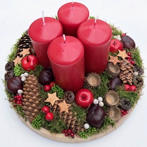Adventi asztaldísz piros erdei, Karácsony, Adventi díszek, Adventi koszorú, Virágkötés, MESKA