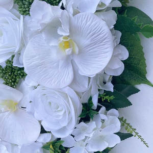 Esküvői asztaldísz orchideás fehér - esküvő - dekoráció - asztaldísz - Meska.hu