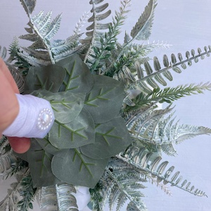 Hamvaskék menyasszonyi csokor selyemvirág - esküvő - menyasszonyi- és dobócsokor - Meska.hu