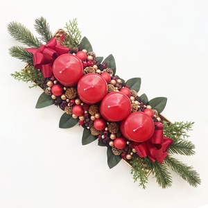 Adventi asztaldísz piros - karácsony - adventi díszek - adventi koszorú - Meska.hu