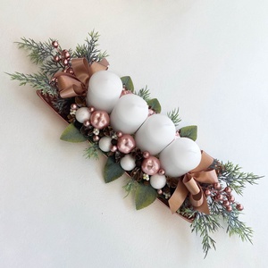 Adventi asztaldísz rosegold - Meska.hu