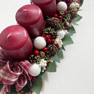Adventi asztaldísz bordó - karácsony - adventi díszek - adventi koszorú - Meska.hu Adventi asztaldísz bordó - karácsony - adventi díszek - adventi koszorú - Meska.hu