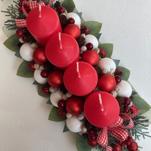 Adventi asztaldísz piros hamvas - karácsony - adventi díszek - adventi koszorú - Meska.hu Adventi asztaldísz piros hamvas - karácsony - adventi díszek - adventi koszorú - Meska.hu