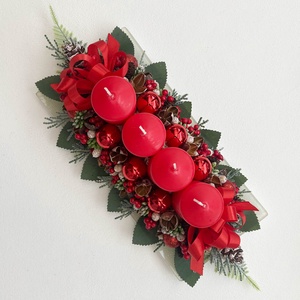 Adventi asztaldísz piros  - Meska.hu