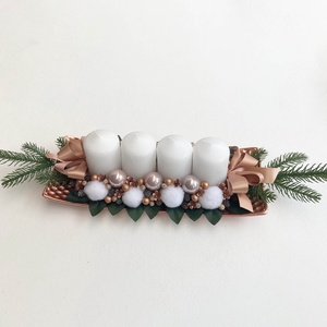 Adventi asztaldísz vörösréz színű - karácsony - adventi díszek - adventi koszorú - Meska.hu