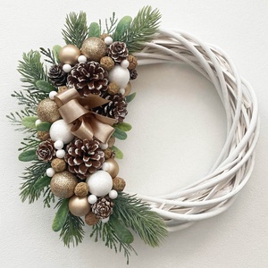 Karácsonyi ajtódísz óarany, Otthon & Életmód, Dekoráció, Ajtó- és ablak dekoráció, Ajtódísz & Kopogtató, Virágkötés, MESKA