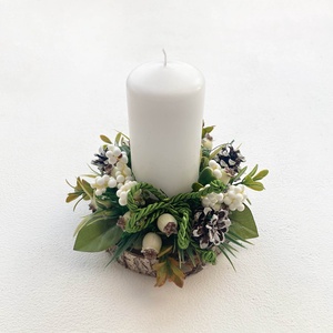 Karácsonyi asztaldísz bogyós - Meska.hu