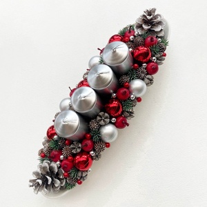 Karácsonyi asztaldísz ezüst fehér - Meska.hu