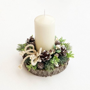 Karácsonyi asztaldísz bogyós közepes - karácsony - adventi díszek - adventi asztaldísz - Meska.hu