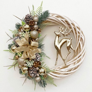 Csodaszarvas karácsonyi ajtódísz arany - Meska.hu