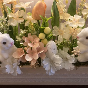 Nagy húsvéti virágláda asztaldísz - ünnepi díszek, dekorációk - húsvéti díszek és dekorációk - húsvéti asztaldíszek - Meska.hu