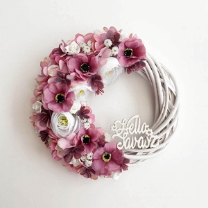 Hello tavasz ajtódísz mályva - Meska.hu