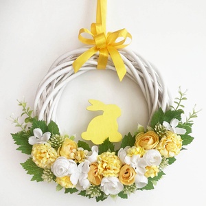 Húsvéti ajtódísz sárga - Meska.hu