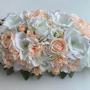 Esküvői asztaldísz púder selyemvirágos - esküvő - dekoráció - asztaldísz - Meska.hu