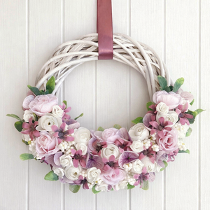 Tavaszi ajtódísz mályva - Meska.hu