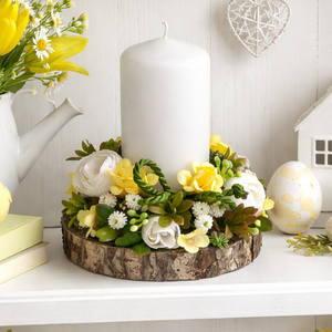 Tavaszi asztaldísz gyertyás - Meska.hu