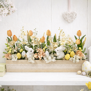 Nagy húsvéti virágláda asztaldísz, Ünnepi díszek, dekorációk, Húsvéti díszek és dekorációk, Húsvéti asztaldíszek, Virágkötés, MESKA