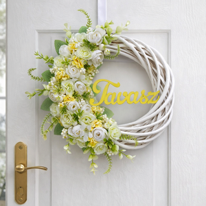 Tavaszi virágos ajtódísz - Meska.hu