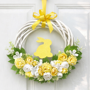 Húsvéti ajtódísz sárga - Meska.hu