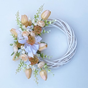 Tavaszi tulipános ajtódísz - otthon & életmód - dekoráció - ajtó- és ablak dekoráció - ajtódísz & kopogtató - Meska.hu