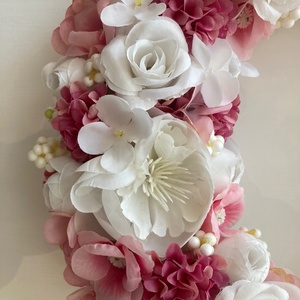 Húsvéti ajtódísz pink - ünnepi díszek, dekorációk - húsvéti díszek és dekorációk - húsvéti ajtódísz, kopogtató - Meska.hu