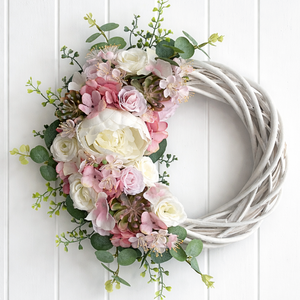 Romantikus ajtódísz rózsákkal - Meska.hu