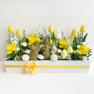 Nagy húsvéti virágláda asztaldísz - ünnepi díszek, dekorációk - húsvéti díszek és dekorációk - húsvéti asztaldíszek - Meska.hu