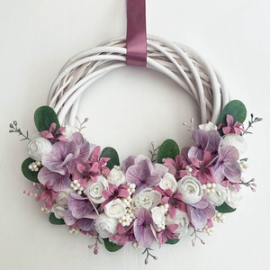 Tavaszi ajtódísz mályva - Meska.hu