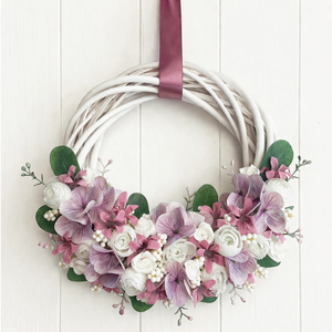 Tavaszi ajtódísz mályva - Meska.hu