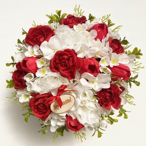 Anyák napi virágdoboz piros tulipánokkal - otthon & életmód - virágdekoráció - virágok - virágbox - Meska.hu